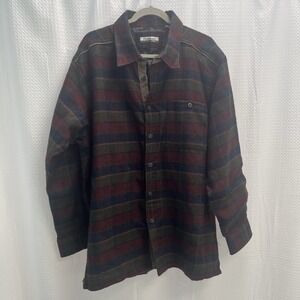 Firethorn Silver Wool Blend Plaid Suede Trim Lined Shacket XL Mens 
Heritage